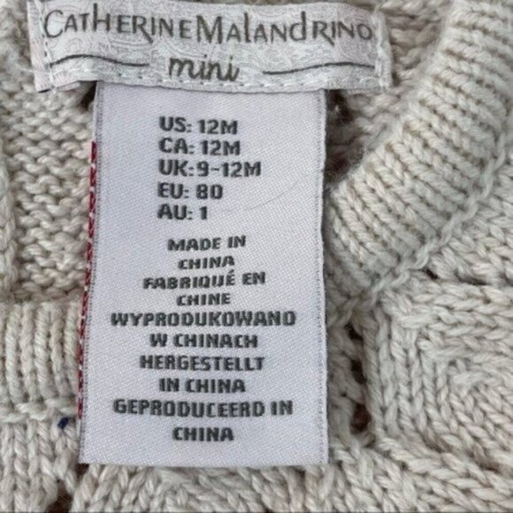 Catherine Malandrino Mini Knit long sleeve sweater dress size 12 months - Picture 6 of 8